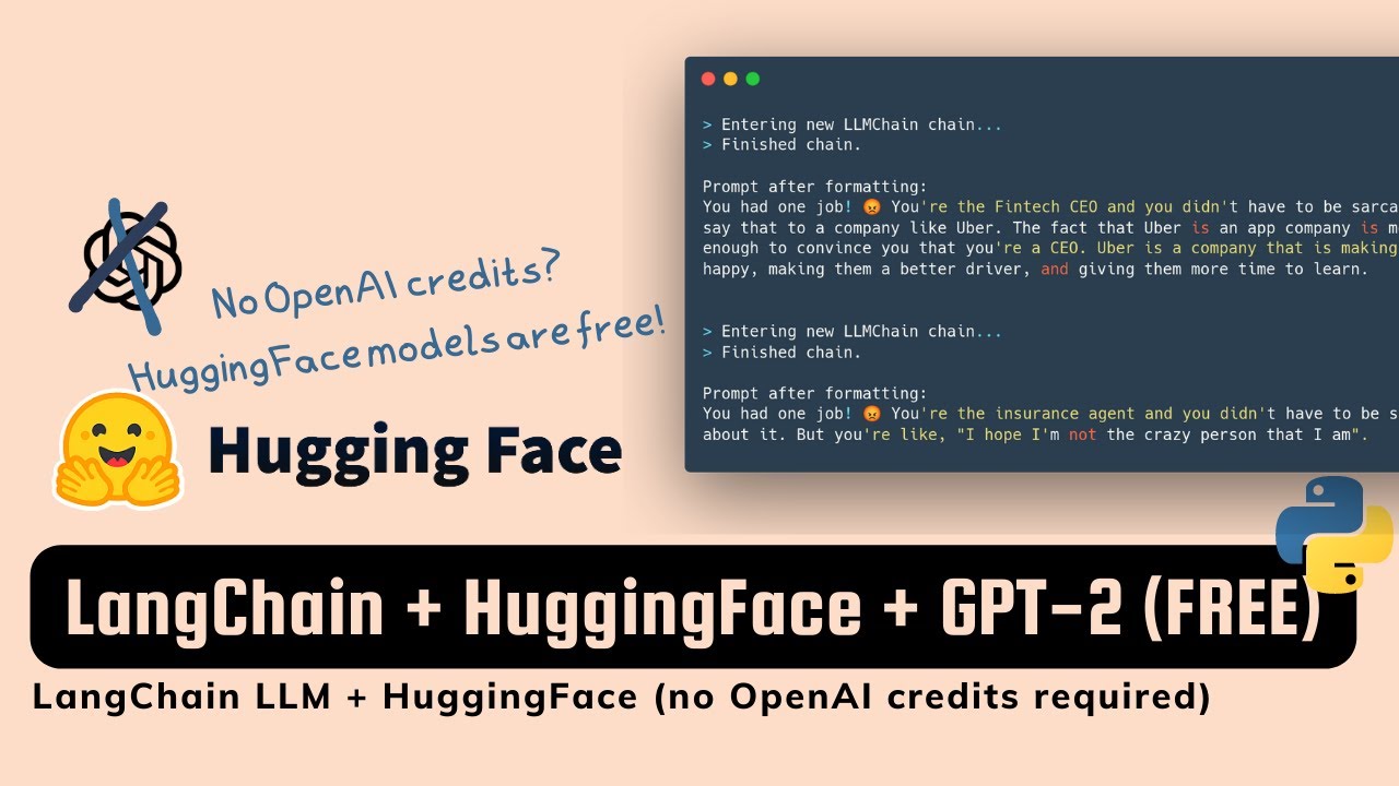 LangChain + HuggingFace's Inference API (no OpenAI Credits Required ...