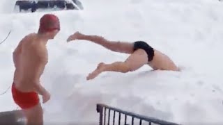 If David Attenborough Narrated Winter Sports Fails | Funny Snow s | Our Funny Pl
