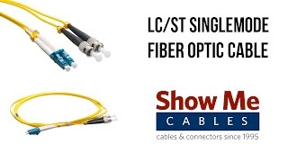 LC/ST 9/125 Singlemode Duplex Fiber Patch Cable - OS1