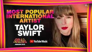 Taylor Swift wins Most Popular International Artist | 2021 ARIA Awards