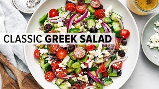 EASY GREEK SALAD RECIPE | plus meal prep ideas & tips!