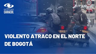 Sujetos en moto amenazaron y atracaron a conductor de Mercedes Benz en Bogotá