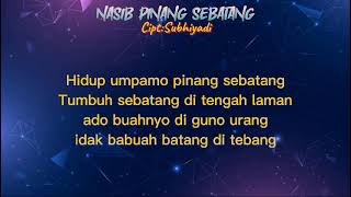 karaoke daerah Jambi || nasib pinang sebatang|| cipt SUBHIYADI||arr Agus violin chanel