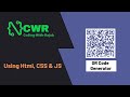 How  to create a QR code generator using HTML, CSS, and JavaScript
