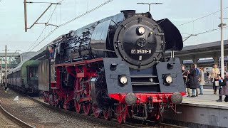 Historyczny parowóz 01 0509-8 w Szczecinie / Historical steam locomotive 01 0509-8 in Szczecin