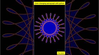 Color changing spirograph with python turtle # shorts🥰 🥰