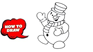 Snowman Drawing | Christmas Drawing Ideas | Drawing Tutorials