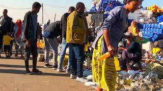 Merkato min alesh tera sunday market 🇪🇹 wolking in ethiopia 🇪🇹🇪🇹 መርካቶ ምንአለሽ ተራ እሁድ wolking ep4