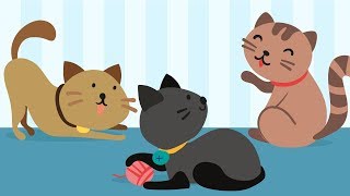 Three Little Kittens Lost their Mittens Kids Song - Nursery Rhyme, Songs for Children Bad Cats