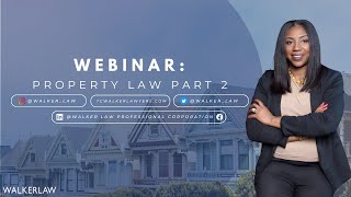 Webinar Law Property Law Webinar Part 2