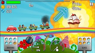 ONLINE PLAY MULTIPLE CAR RAINBOW ROAD - Hill Climb RACING GAMES #GAMEPLAY