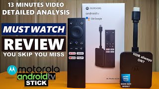 Must Watch Review | Motorola TV Stick | Android TV Stick 2021 | Full Detailed Review | vs Mi Box 4k?
