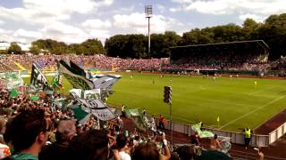 DFB-Pokal 2013 Saarbrücken vs. Bremen - Stimmung im Gästeblock