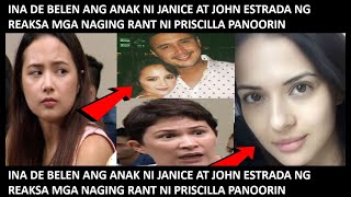 ANAKNI JANICE AT JONH ESTRADA NA SI INA DE BELEN NAG REAK SA MGA RANT SA SOCIAL MEDIA NI PRISCILA