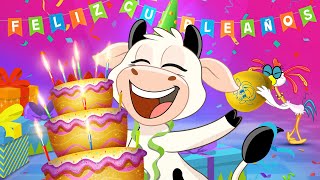 Feliz cumpleaños con La Vaca Lola | Canciones infantiles - Toy Cantando