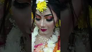 bridal holud mackup look #youtubeshort #short