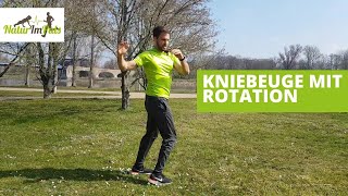 Kniebeuge mit Rotation - Bodyweight Übungen für dein Home Workout