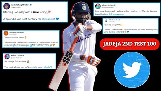 Twitter Reactions On Ravindra Jadeja 2nd Test Hundred | Ravindra Jadeja Hundred🔥