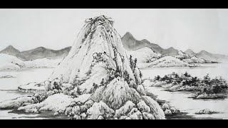 張祐禎水墨教學_元 黃公望 富春山居圖(局部臨摹) Dwelling in the Fu-ch'un Mountains/Chinese Brush Painting/Taiwan