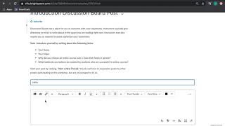 D2L Discussion Tool