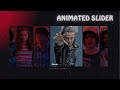 Slider with Animated Text and Animated Background |  HTML CSS | Swiper JS & Particles JS