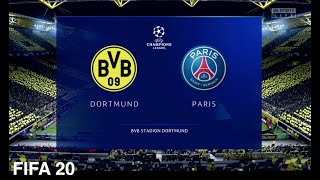 FIFA 20 | Dortmund vs PSG 1 - 2 UEFA Champions League | Full Match & Gameplay