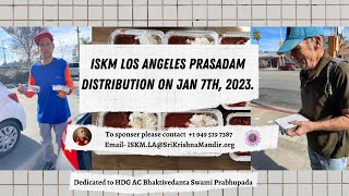 20230107 ISKM LA Prasadam Distribution