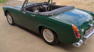 1968 MG Midget finished in BRG with steel wheels, beautifully restored.