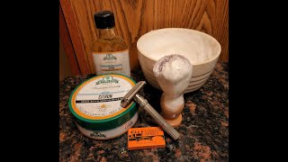 SOTD: Stirling Citron Soap / Gillette Slim / London Bridge Blades / Stirling Citron