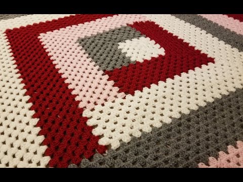 The Granny Log Cabin Blanket Crochet Tutorial! - YouTube