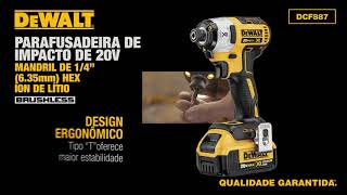 DEWALT - Parafusadeira de Impacto de 20V Mandril de 1/4\