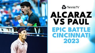 Carlos Alcaraz vs Tommy Paul EPIC | Cincinnati 2023 Highlights