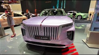 2021 FAW Hongqi E-HS9 EV Walkaround—2021 ShangHai Motor Show—2021款一汽红旗E-HS9，外观与内饰实拍