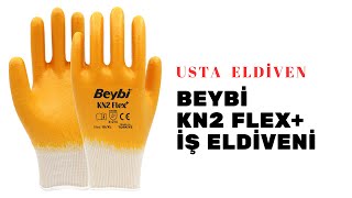 Beybi KN2 Flex+ Pamuk Likralı Örme Sarı Eldiven - Usta Eldiven