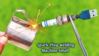 How To Make Sample Welding Machine From spark plug !! Excellent welding technique using spark plugs