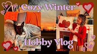 🧵Cozy Hobby Vlog!!🧵 Woodworking, thrifting, scrapbooking, reading, writing, and Valentines crafts!!