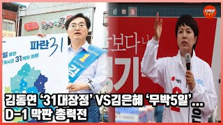 김동연 '31대장정' VS 김은혜 '무박5일' ... D-1 막판 총력전