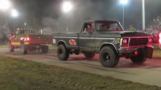 Black Ford Vs Green Chevy Truck Tug Of War At Wapak Tug Fest