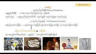 အခန်း၂ ထုတ်လုပ်မူသီအိုရီ ၊၂.၁ ထုတ်လုပ်မူဖန်ရှင် production theory