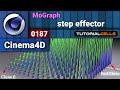 0187. mograph step effector in cinema 4d