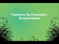 testimony by paravasthu suryanarayana