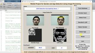 Facial Gender and Age Detection Using Matlab Source Code