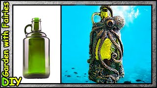 DIY Marine Decor Decorative Bottle with Octopus