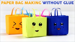 Paper Bag Making without Glue | How to make Paper Bag at Home | Paper Bags