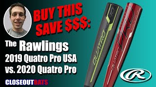 Closeoutbats.com Quatro Pro USA -10 2020 VS Quatro USA -10 2019