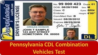 Pennsylvania CDL Combination Vehicles Test