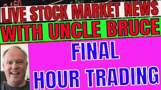 MARKETS LOWER GOING INTO EARNINGS Live Stock Market Coverage In Plain English with UNCLE BRUCE