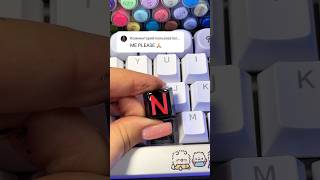 Drawing N for Netflix Logo! Then Drawing on my keyboard!@Netflix #logodrawing #keyboard