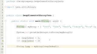 How to Swap 2 Elements of an Array in Java (Simple)