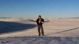 White sands New Mexico Gaida rodopska bagpipe